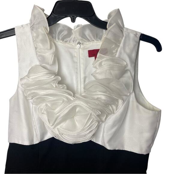 JS Collections Ruffled Collar Pencil Sheath Dress, Cocktails, Events, Parties 12 - Picture 4 of 10